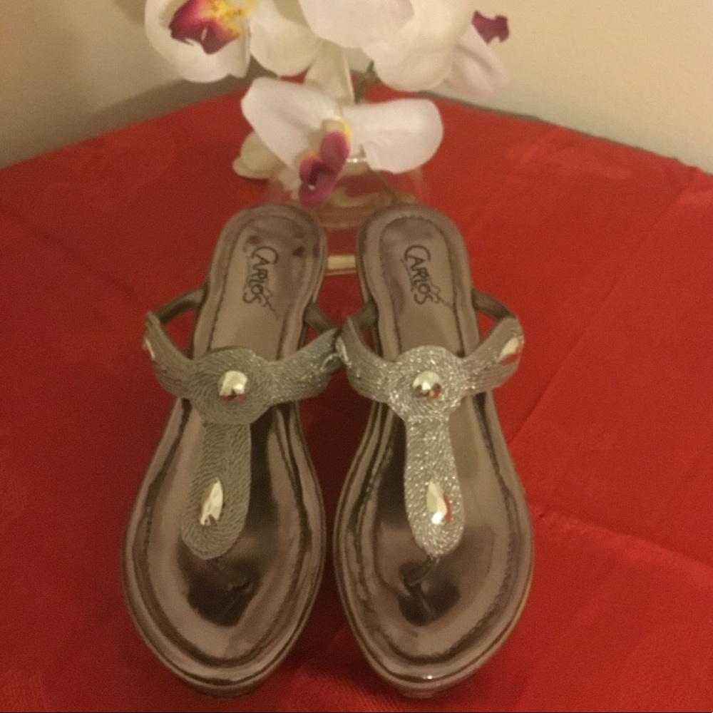 Carlos Santana Silver Sandals - Picture 2 of 4